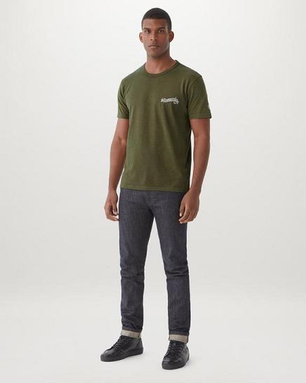 T-Shirt Belstaff Homme Flame Tiger Vert Coton Soldes JC8914502